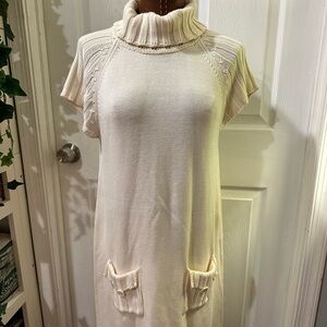 Cream knit Calvin Klein dress